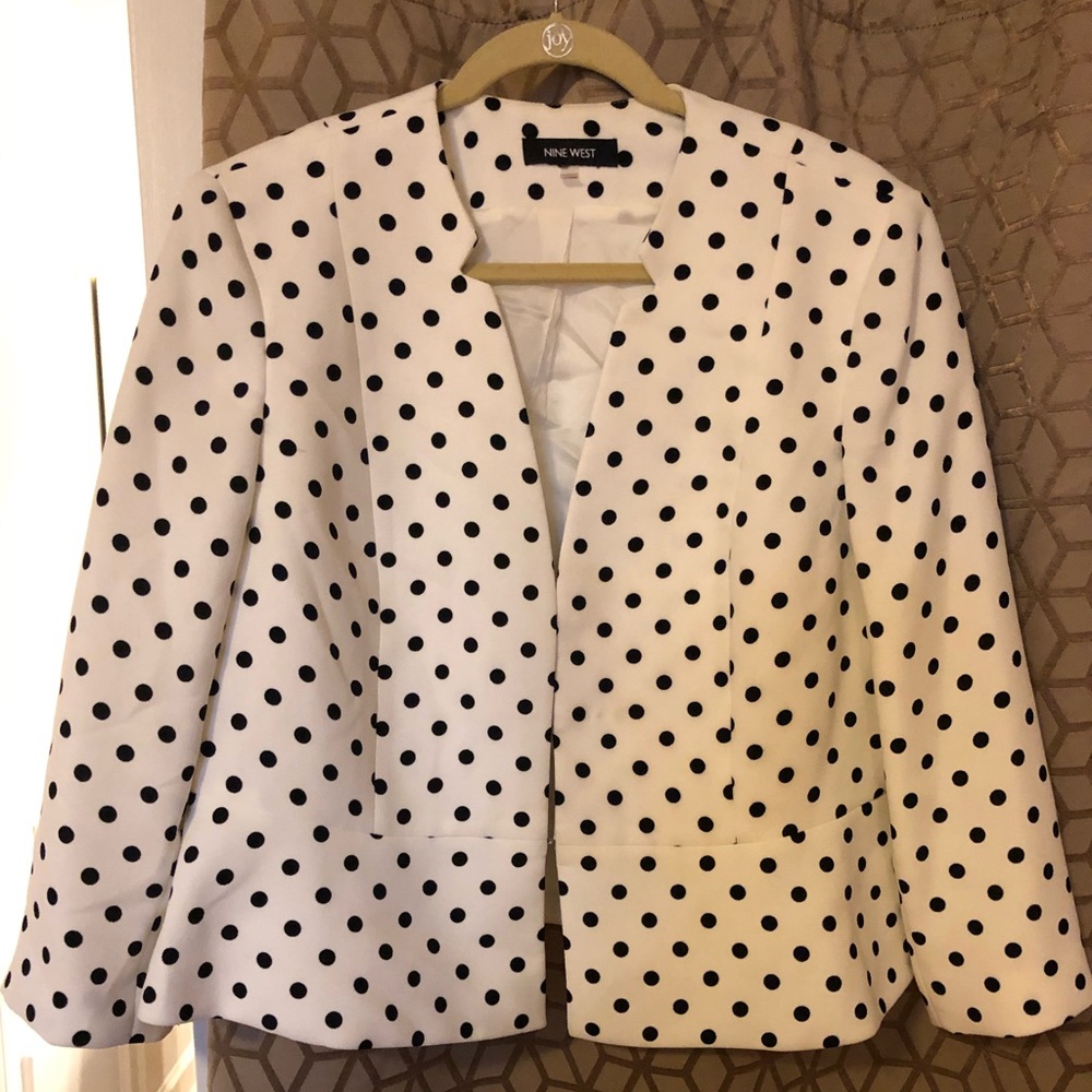 Polka Dot black and white blazer